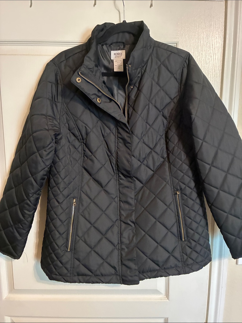 Monroe & Main Quilted Black Puffer Jacket